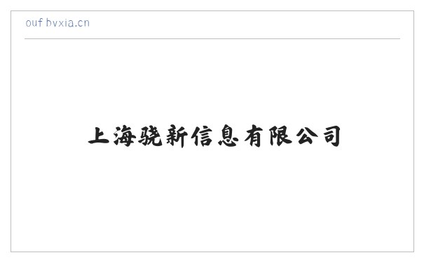 上海骁新信息有限公司 缩略图
